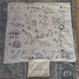 Alphabet ABCs reusable coloring Play Mat The Modern Cloth Company
